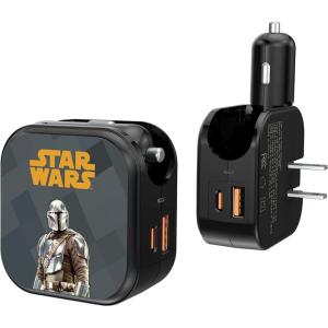 imageStar Wars Chewbacca Color Block 18Watt 2 in 1 USB AC ChargerDin Djarin