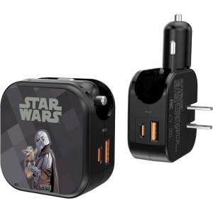 imageStar Wars Chewbacca Color Block 18Watt 2 in 1 USB AC ChargerGrogu and Din Djarin