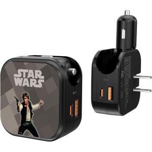 imageStar Wars Chewbacca Color Block 18Watt 2 in 1 USB AC ChargerHan Solo