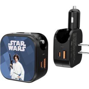 imageStar Wars Chewbacca Color Block 18Watt 2 in 1 USB AC ChargerPrincess Leia Organa