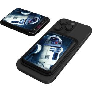 imageStar Wars The Mandalorian Grogu and Din Djarin Portrait Black Magnetic Credit Card WalletR2D2