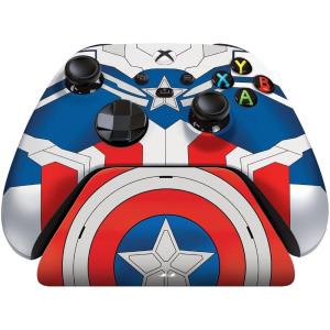 imageRazer Limited Edition Mandalorian Wireless Pro Controller ampamp Quick Charging Stand Bundle for Xbox Series XS Xbox One Impulse Triggers  Textured Grips  12hr Battery Life  Magnetic Secure ChargingCaptain America