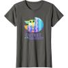 imageStar Wars The Mandalorian Grogu Easter Cutest in GalEggsy TShirtAsphalt Grey