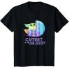 imageStar Wars The Mandalorian Grogu Easter Cutest in GalEggsy TShirtBlack