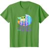 imageStar Wars The Mandalorian Grogu Easter Cutest in GalEggsy TShirtGrass Green