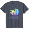 imageStar Wars The Mandalorian Grogu Easter Cutest in GalEggsy TShirtHeather Blue