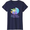 imageStar Wars The Mandalorian Grogu Easter Cutest in GalEggsy TShirtNavy Blue