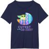 imageStar Wars The Mandalorian Grogu Easter Cutest in GalEggsy TShirtNavy Blue