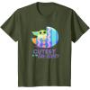 imageStar Wars The Mandalorian Grogu Easter Cutest in GalEggsy TShirtOlive Green