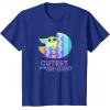 imageStar Wars The Mandalorian Grogu Easter Cutest in GalEggsy TShirtRoyal Blue