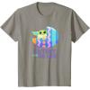 imageStar Wars The Mandalorian Grogu Easter Cutest in GalEggsy TShirtSlate Grey