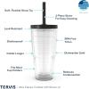 imageTervis Star Wars  Mandalorian  The Child Pattern Made in USA Double Walled Insulated Tumbler Travel Cup Keeps Drinks Cold ampamp Hot 24oz with Straw Lid Classic