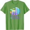 imageStar Wars The Mandalorian Grogu Easter Cutest in GalEggsy TShirtGrass Green