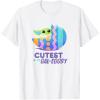imageStar Wars The Mandalorian Grogu Easter Cutest in GalEggsy TShirtWhite