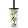 imageTervis Star Wars  Mandalorian  The Child Pattern Made in USA Double Walled Insulated Tumbler Travel Cup Keeps Drinks Cold ampamp Hot 24oz with Straw Lid Classic