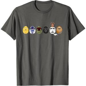 imageStar Wars Classic Characters Easter Eggs Spring TShirtAsphalt Grey