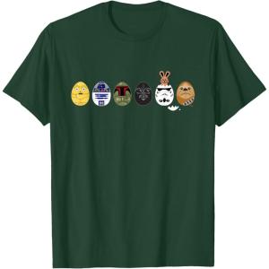 imageStar Wars Classic Characters Easter Eggs Spring TShirtDark Green