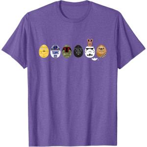 imageStar Wars Classic Characters Easter Eggs Spring TShirtPurple Heather
