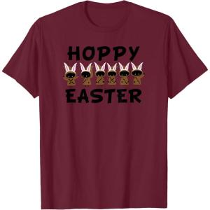 imageStar Wars Easter Jawas Bunny Ear LineUp Hoppy Easter TShirtBurgundy