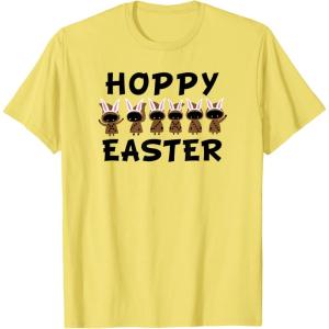 imageStar Wars Easter Jawas Bunny Ear LineUp Hoppy Easter TShirtLemon Yellow