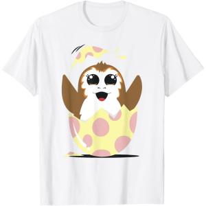 imageStar Wars Easter Porg Hatching Out Of An Egg TShirtWhite