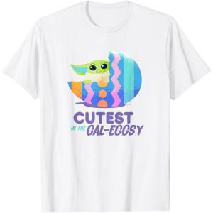 imageStar Wars The Mandalorian Grogu Easter Cutest in GalEggsy TShirtWhite