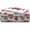 imageJay Franco Star Wars The Mandalorian Hello Grogu 7 Piece Full Size Bed Set  Includes Comforter ampamp Sheet Set  Super Soft Kids Bedding Fade Resistant Microfiber Official Star Wars ProductBlue  Fire Truck