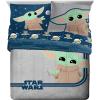 imageJay Franco Star Wars The Mandalorian Hello Grogu 7 Piece Full Size Bed Set  Includes Comforter ampamp Sheet Set  Super Soft Kids Bedding Fade Resistant Microfiber Official Star Wars ProductGray  Mandalorian
