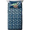 imageJay Franco Star Wars The Mandalorian Hello Grogu 7 Piece Full Size Bed Set  Includes Comforter ampamp Sheet Set  Super Soft Kids Bedding Fade Resistant Microfiber Official Star Wars ProductGray  Mandalorian