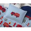 imageJay Franco Star Wars The Mandalorian Hello Grogu 7 Piece Full Size Bed Set  Includes Comforter ampamp Sheet Set  Super Soft Kids Bedding Fade Resistant Microfiber Official Star Wars ProductBlue  Fire Truck