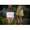 imagePICNIC TIME Coronado Canvas and Willow Basket Tote Picnic Tote Bag Beach ToteCocacola  Beige Canvas
