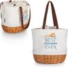 imagePICNIC TIME Coronado Canvas and Willow Basket Tote Picnic Tote Bag Beach ToteDisney Pixar Luca  Beige Canvas