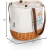 imagePICNIC TIME Coronado Canvas and Willow Basket Tote Picnic Tote Bag Beach ToteDisney Pixar Luca  Beige Canvas