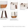 imagePICNIC TIME Coronado Canvas and Willow Basket Tote Picnic Tote Bag Beach ToteHarry Potter Gryffindor  Beige Canvas