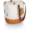 imagePICNIC TIME Coronado Canvas and Willow Basket Tote Picnic Tote Bag Beach ToteHarry Potter Hufflepuff  Beige Canvas