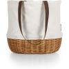 imagePICNIC TIME Coronado Canvas and Willow Basket Tote Picnic Tote Bag Beach ToteStar Wars Mandalorian Grogu  Beige Canvas