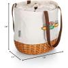 imagePICNIC TIME Coronado Canvas and Willow Basket Tote Picnic Tote Bag Beach ToteWarner Bro Friends Central Perk  Beige Canvas