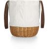imagePICNIC TIME Coronado Canvas and Willow Basket Tote Picnic Tote Bag Beach ToteWarner Bro Friends Central Perk  Beige Canvas