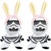 imageStar Wars 2PC Easter 6quot Stormtrooper ampamp Darth Vader Squeaker Pet Toys Set of Two Plush Squeaker Easter  Pair Toys for Dogs Easter Stuffed Darth Vader ampamp StormtrooperStorm Trooper Bunny