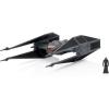 imageSTAR WARS Micro Galaxy Squadron Phantom Shuttle  5Inch Vehicle with Folding Wings and Removable Hatch Plus Two 1Inch Micro Figure AccessoriesTIE Silencer