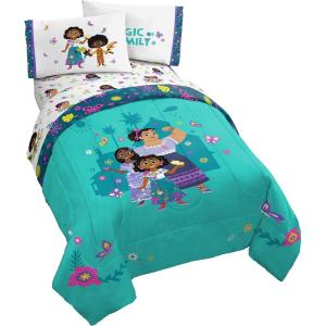 imageJay Franco Star Wars The Mandalorian Hello Grogu 7 Piece Full Size Bed Set  Includes Comforter ampamp Sheet Set  Super Soft Kids Bedding Fade Resistant Microfiber Official Star Wars ProductTeal  Encanto