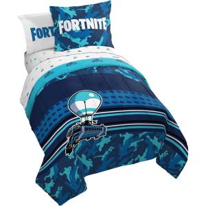 imageJay Franco Star Wars The Mandalorian Hello Grogu 7 Piece Full Size Bed Set  Includes Comforter ampamp Sheet Set  Super Soft Kids Bedding Fade Resistant Microfiber Official Star Wars ProductBlue  Fortnite