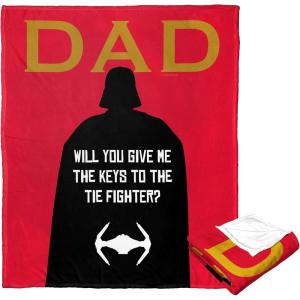 imageNorthwest Star Wars Silk Touch Throw Blanket 50quot x 60quot Art DecoKeys to the Tie Fighter