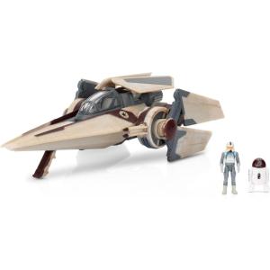 imageSTAR WARS Micro Galaxy Squadron Phantom Shuttle  5Inch Vehicle with Folding Wings and Removable Hatch Plus Two 1Inch Micro Figure AccessoriesVwing Starfighter Armada Edition