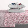 imageJay Franco Star Wars Comic Book Full Size Sheet Set  Super Soft 4 Piece Bedding Set  Kids Microfiber Sheets Includes Reversible Pillow CoversRed  Hello Kitty