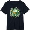 imageStar Wars St Patricks Day Grogu The Lucky Force TShirtBlack