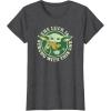 imageStar Wars St Patricks Day Grogu The Lucky Force TShirtDark Heather Grey