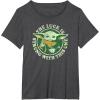 imageStar Wars St Patricks Day Grogu The Lucky Force TShirtDark Heather Grey