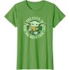 imageStar Wars St Patricks Day Grogu The Lucky Force TShirtGrass Green