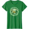 imageStar Wars St Patricks Day Grogu The Lucky Force TShirtKelly Green